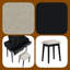 54 Inch Vanity Dresser with LED Mirror, 4 Drawer Dressing Table Set with Stool-1070750676