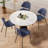 Set Of 4 Upholstered PU Leather Dining Chairs Mid-Century Modern Dining Chairs With Curved Backrest For Dining Room Kitchen-1783565159
