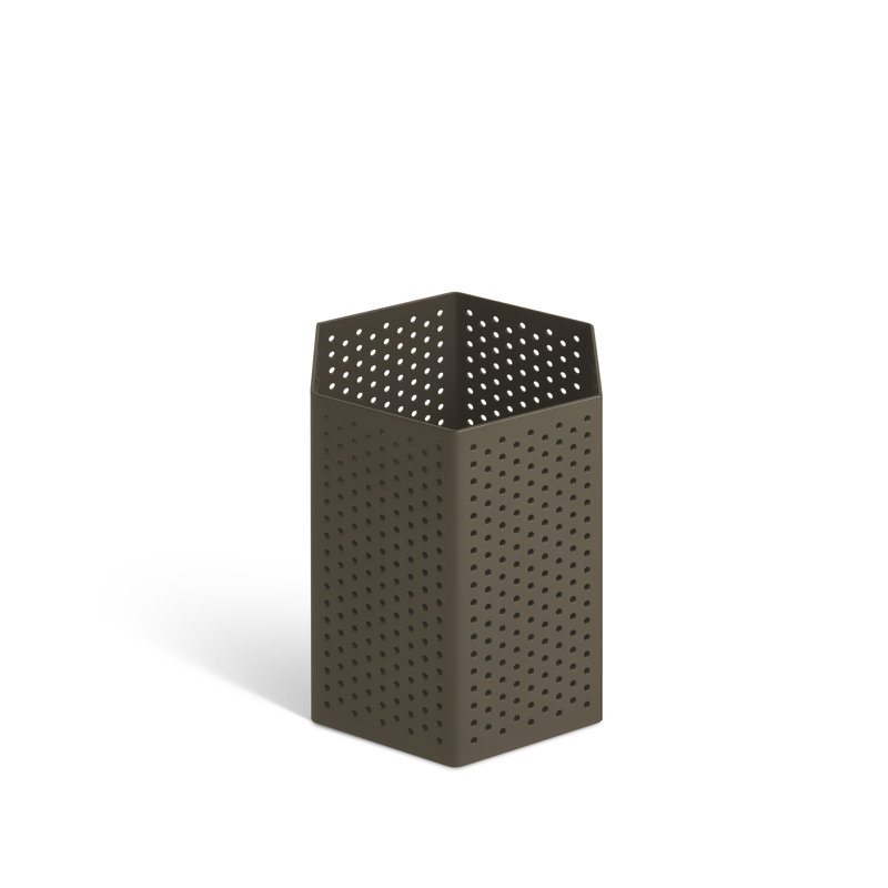 Wink Powder-coated Aluminum Tabletop Lantern, 6" H x 6" W x 5" D, Dark Olive