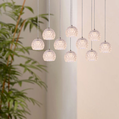 Luminaire suspendu en forme de dôme à DEL 10 lumières Bristow