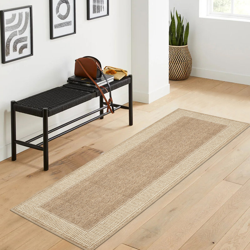 Area Rug Washable Rug Modern Bordered Rugs Non Slip Foldable Rugs for Living Room Entryway Bedroom Dining Room Home Office