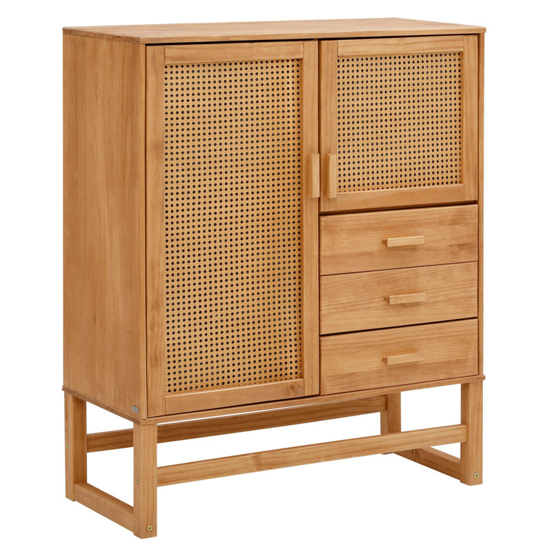 Divina 90cm Solid Wood Sideboard, Oak