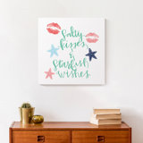 Salty Kisses Starfish Wishes Print On Canvas; 6D6C7B501C7141D6B33417D91EAD3003 Square
