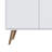 Amber 33" Mid-Century Modern 2-Door Accent Cabinet with 2 Shelves in White-71014189