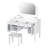 44.4" Makeup Vanity Desk With Large Adjustable Mirror,Dressing Table Set With Drawer Cabinet,Space-Saving Beauty Station For Bedroom,White