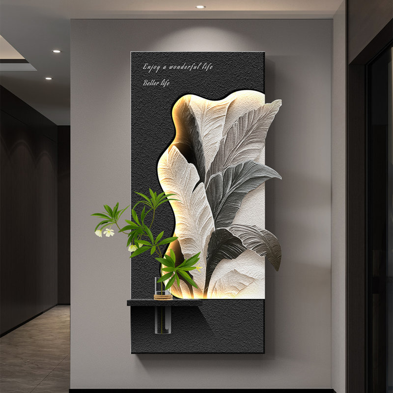 Art mural noir en grès, H 31,5 po x l 15,75 po x P 1,97 po