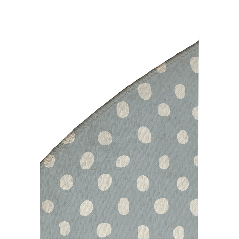 Dot Lyfe Non-Slip Outdoor Rug, Round 5'