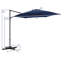 Parasol de patio en porte-à-faux 10 pi avec rotation à 360 °, évent d'aération, base croisée incluse-2142059586