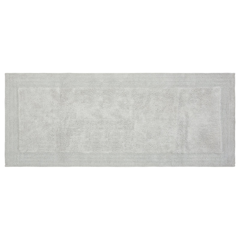 Tapis pour salle de bain en mélange de coton Fromma, Glacier