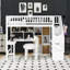 Lit mezzanine simple avec bureau et escalier de rangement, lit mezzanine avec DEL, tablettes de rangement, armoire-502154743