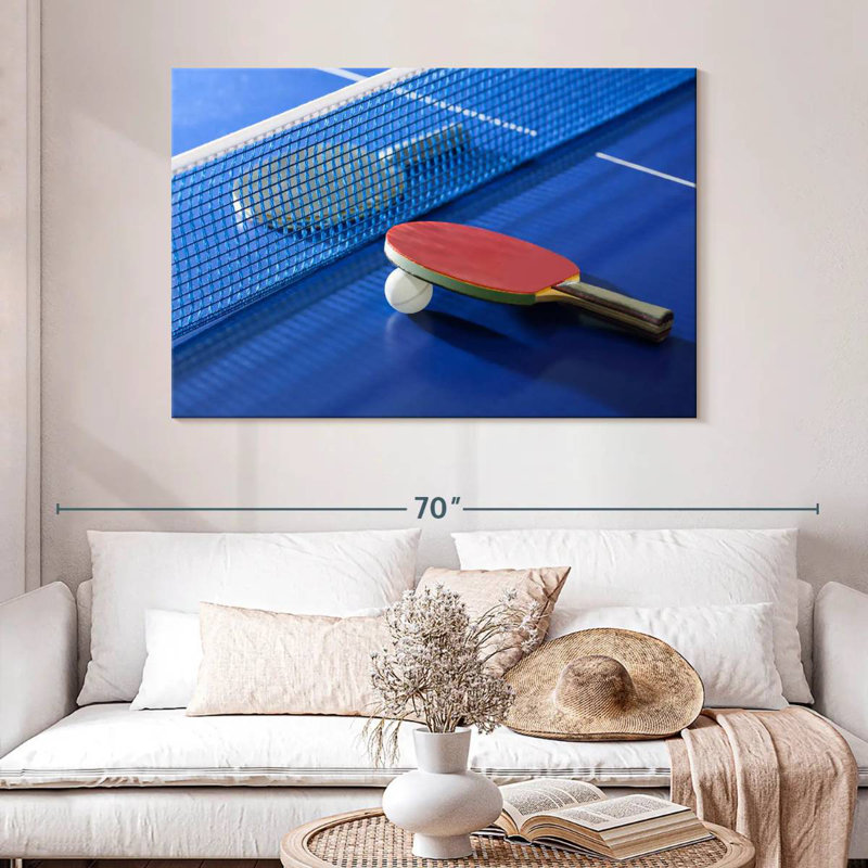 Tennis de table bleu Sirci, H 32 po x l 48 po