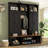 Mdf Modern Farmhouse Hall Tree With Storage Bench-1550093606
