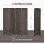 HOMCOM 4 Panel Folding Room Divider, Privacy Screen, 160 x 170cm, Brown