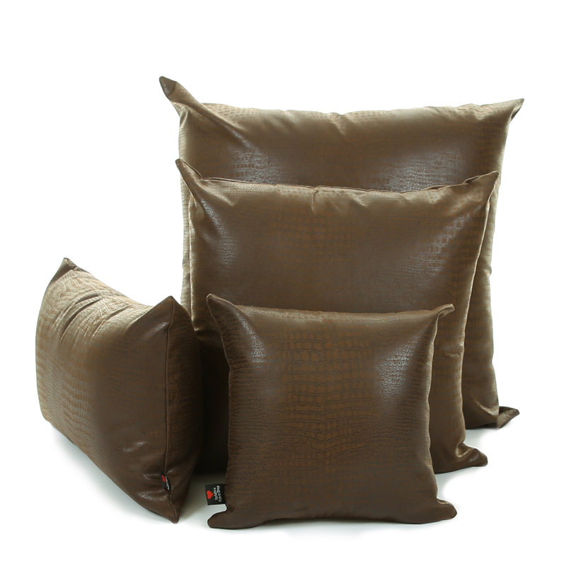 Chaz Animal Print Square Cushion, Large, Brown