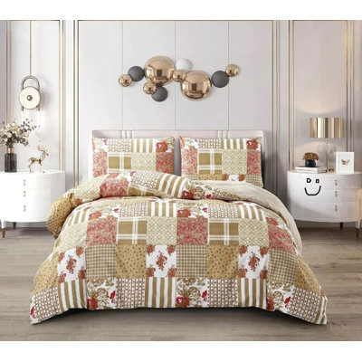 New Stylish Modern Printed Cotton Rich Duvet Quilt Cover Bedding Set With Pillow Case