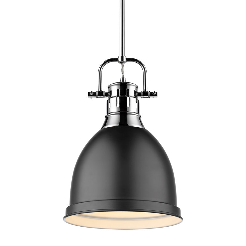 Ruthie 1 - Light Pendant, Matte Black, Chrome