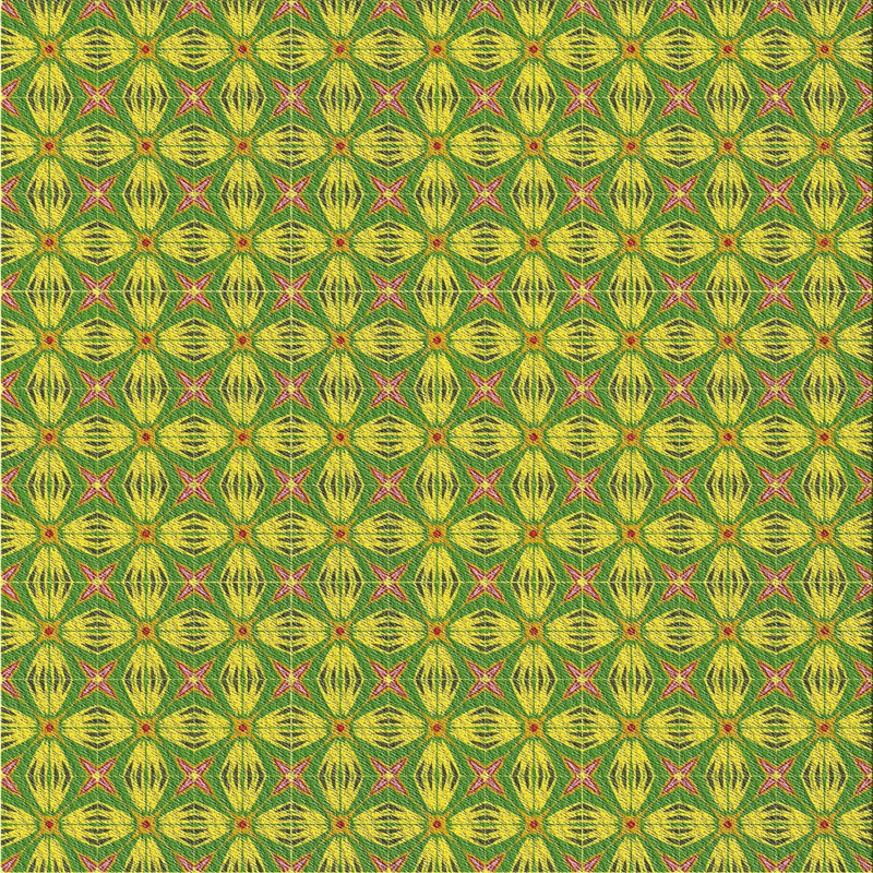 Tapis vert à motif géométrique Haaris, Carré 6 pi