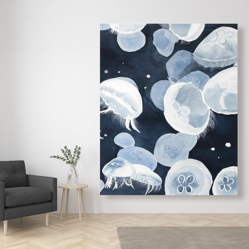Art méduse sur toile | Décoration marine marine pour la maison