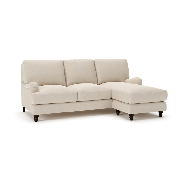 Walters Upholstered Sofa With Reversible Chaise, Conversation Ivory