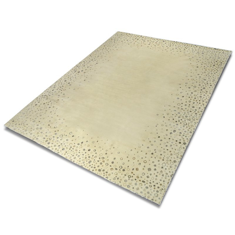 Sequins Geometric Area Rug in Beige, Rectangle 3' x 5'