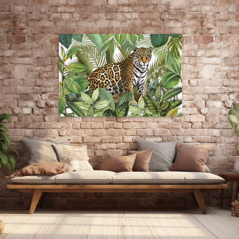 Contemporary Art Nature Tropical Art 1 Piece Wrapped Canvas Wall Art, 101.6 cm H x 152.4 cm W