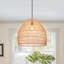 Luminaire suspendu en rotin naturel, luminaire suspendu en osier tissé à la main, plafonnier boho Farmhouse-765048481