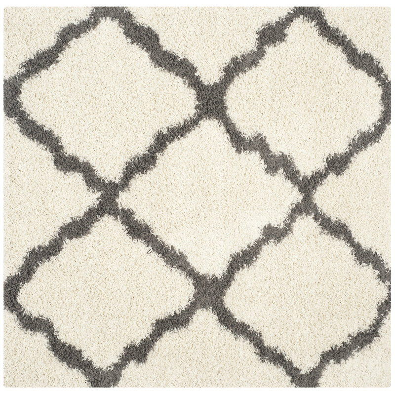 Alonnah Shag Performance Geometric Rug, Square 10'