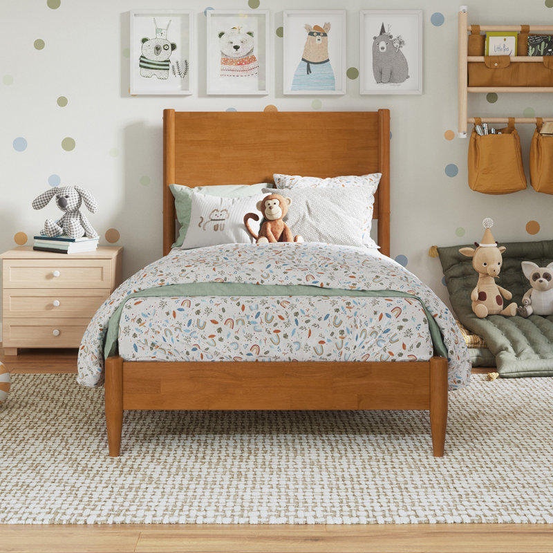 Lit plateforme Bromwyn, Simple, Caramel clair