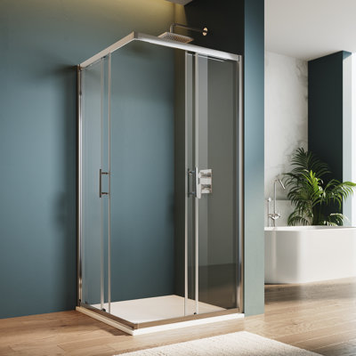 36 x 36 x 72 Inch Framed Square Shower Enclosure, Corner Shower Door with 1/4'' (6mm) Tempered Glass