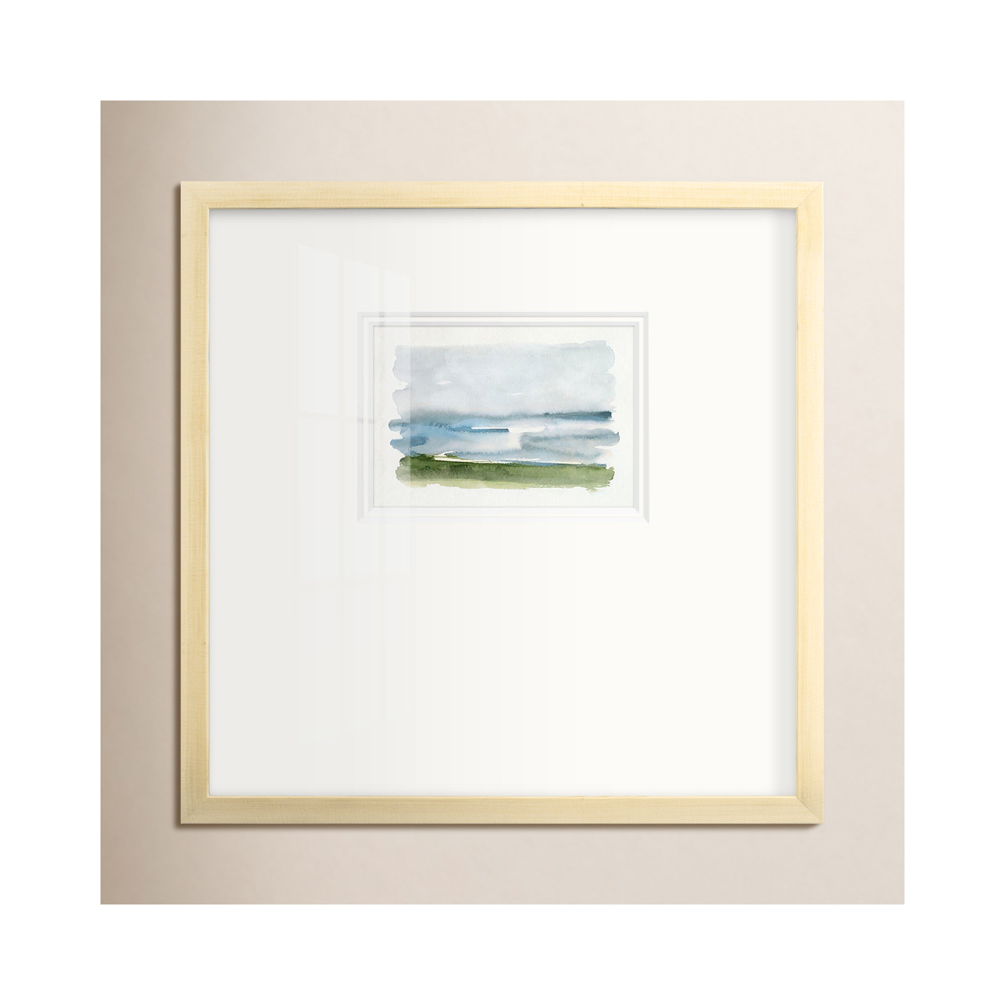 Coastline Splash II, Natural, 21" H x 21" W x 1.25" D