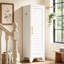 Armoire de rangement en métal avec porte à persiennes et rail de suspension