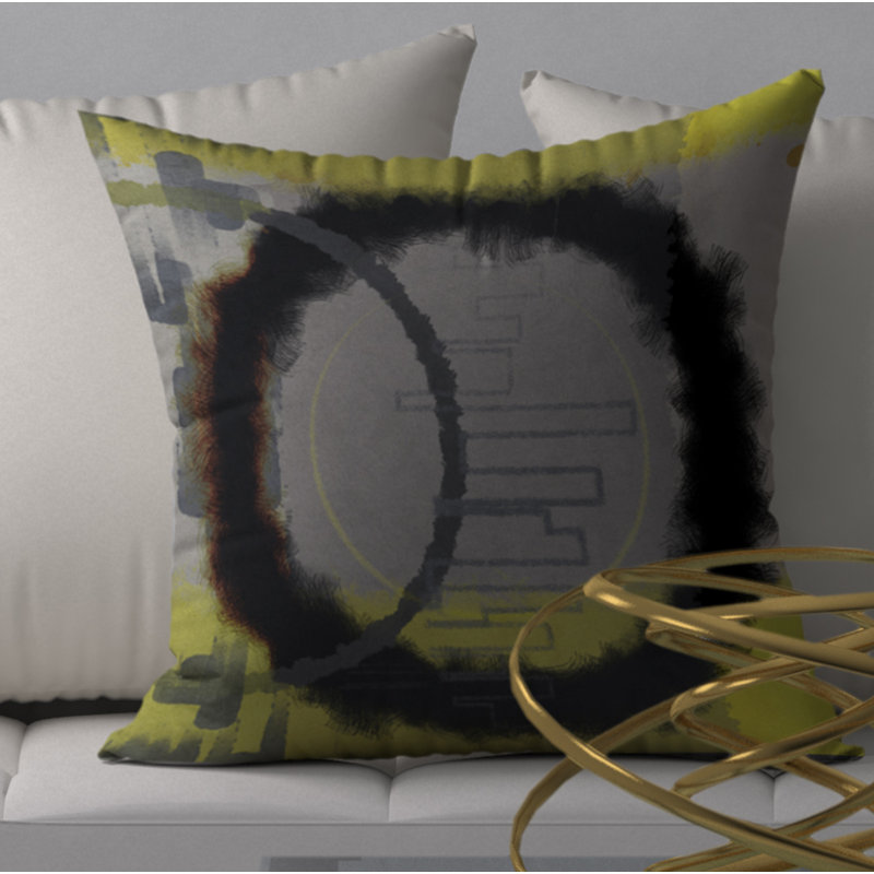 Nouvelle housse de coussin décoratif carrée fermato Coy, H 20 po x l 20 po