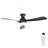 Sofucor 1 PC 52-Inch Fulsh Mount Ceiling Fan With Light,18W LED Dimmable Light With Memory Function,DC Motor,1/4/8H Timer Setting
