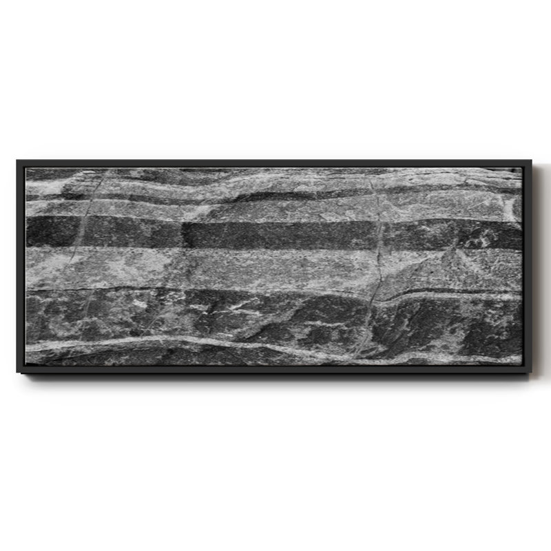Found Textures XI- Framed Canvas, 20" H x 50" W