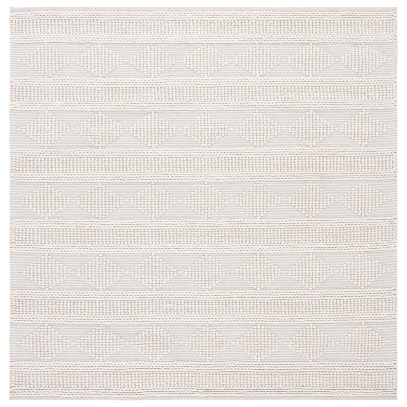 Tapis Natura 210 en ivoire / gris, Carré 6 pi