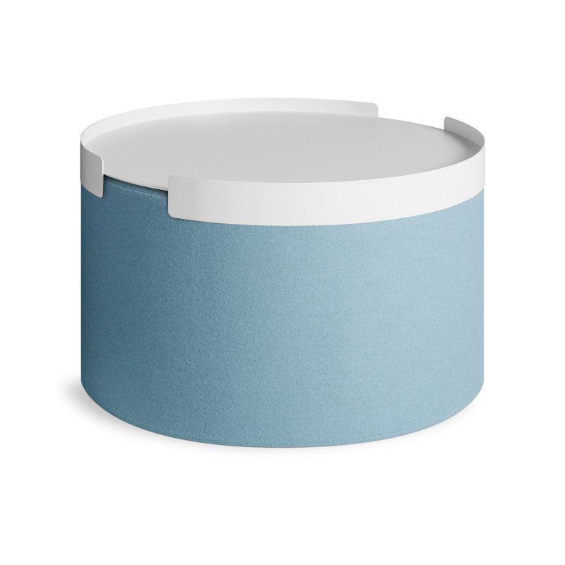 Bumper Round Ottoman, Blue