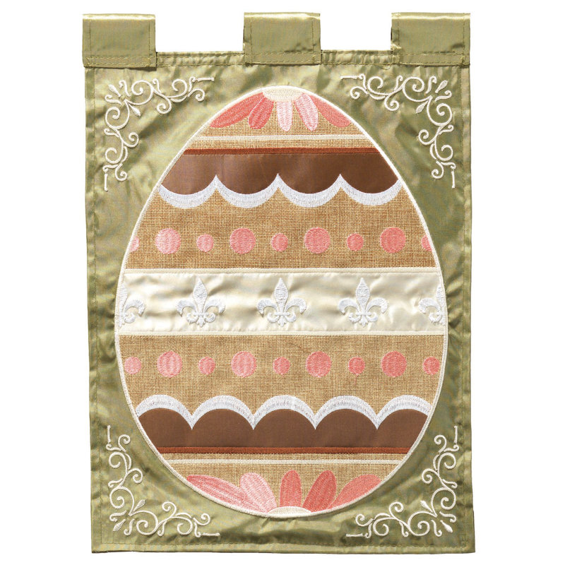 Drapeau de jardin en polyester 18 po x 13 po Daralene