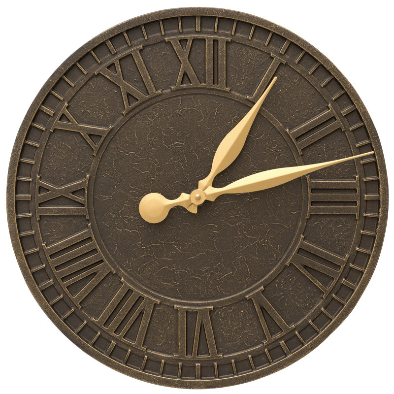 Geneva 16" Wall Clock, French Bronze