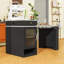 Kitchen Island with Extendable Dining Table, Double-Sided Storage, Power Outlet and Adjustable Shelves-208941648