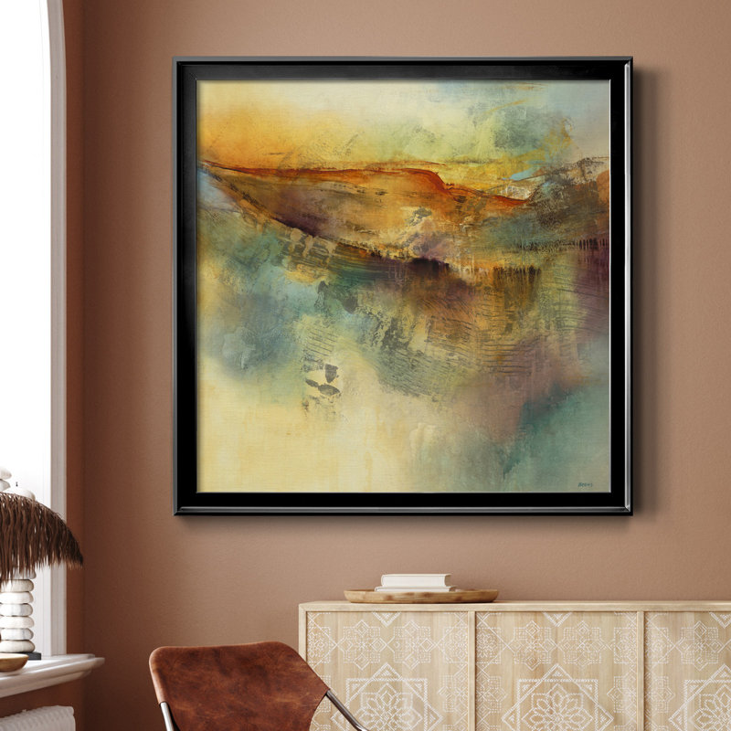 Canyon Zephyr - Reproduction d'art sur toile encadrée, Cadre blanc, H 34,5 po x l 34,5 po x P 1,5 po