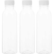 TOMNK 16 Pack 16oz Glass Juice Bottles with Lids and Straws Travel