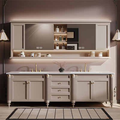 French medieval style bathroom cabinet retro