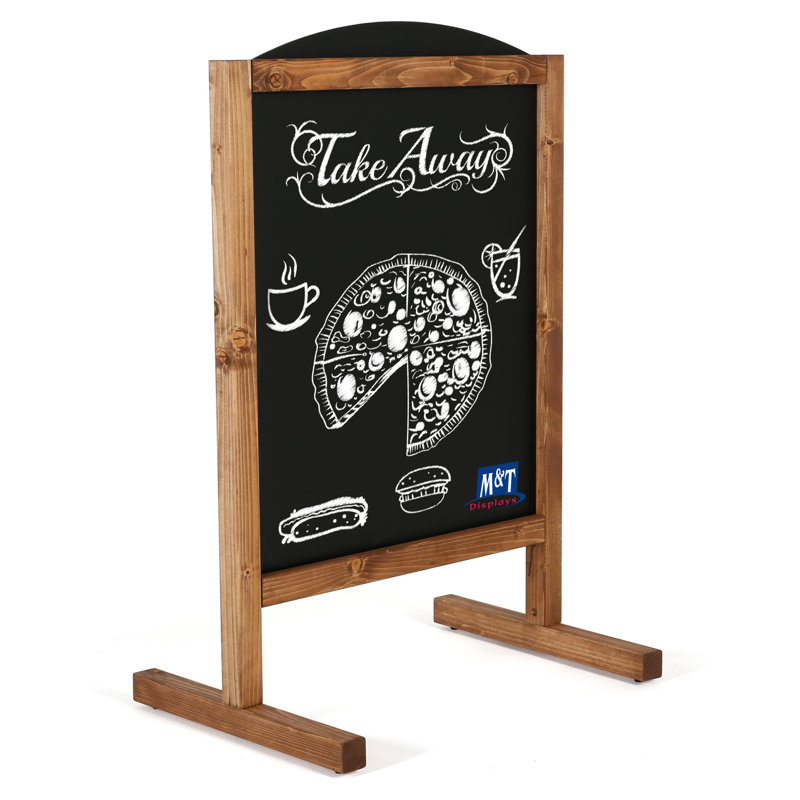 MT Displays Yes Steel Wood Chalkboard, 39.37" x 26.38"