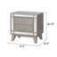Ensemble de chambre à coucher 5 pièces Tinya en gris et mercure métallique-389745856