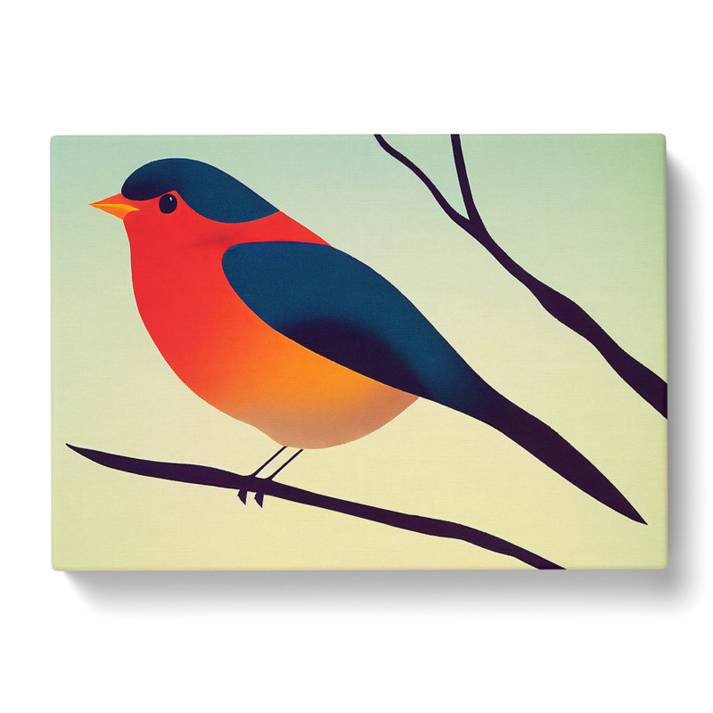 Select Robin Bird - Wrapped Canvas, 35cm H x 50cm W x 3cm D