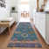 Machine Washable Indoor/Outdoor Xhevrie Teal Rug