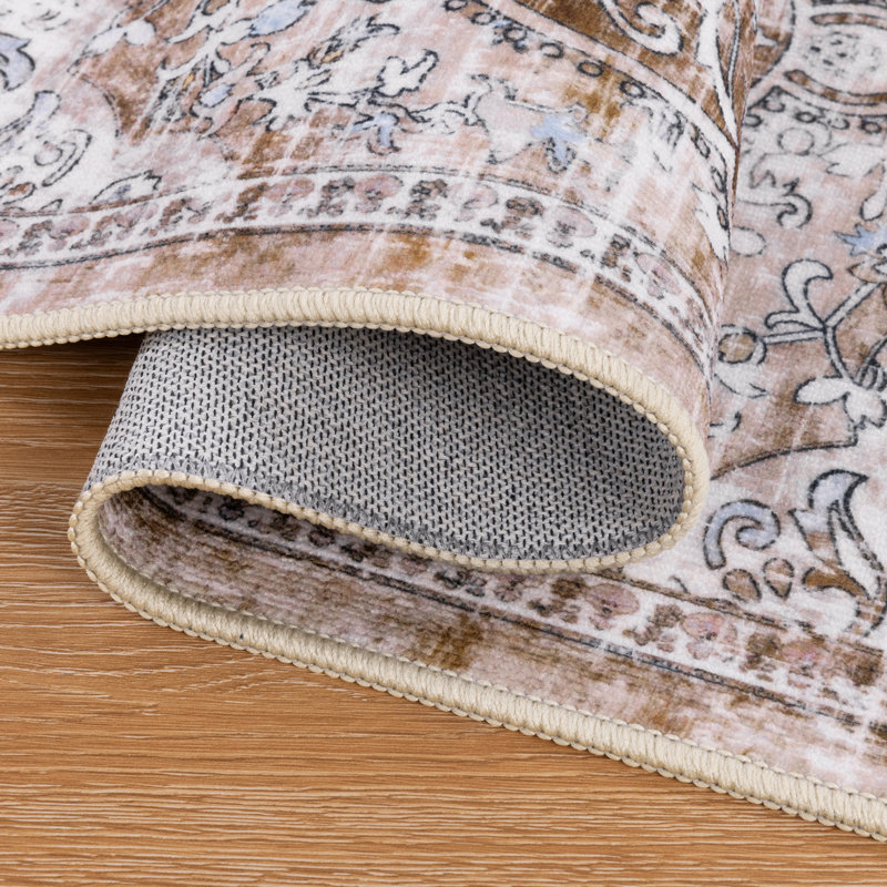 Machine Washable Non-Slip Kitchen Mat, Brown