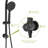 Matte Black Shower System Featuring 4.7" Showerhead, 7 Hand And Adjustable Fixtures