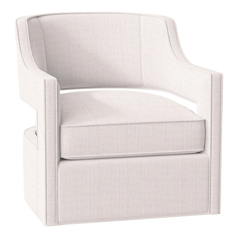Phoebe 29.5" W Swivel Armchair, Perigold Replay Linen