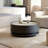 Light luxury round rotating coffee table